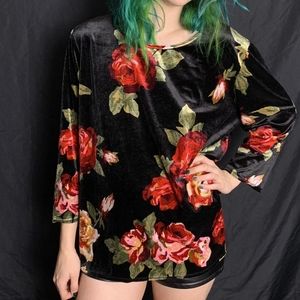 Velvet rose top